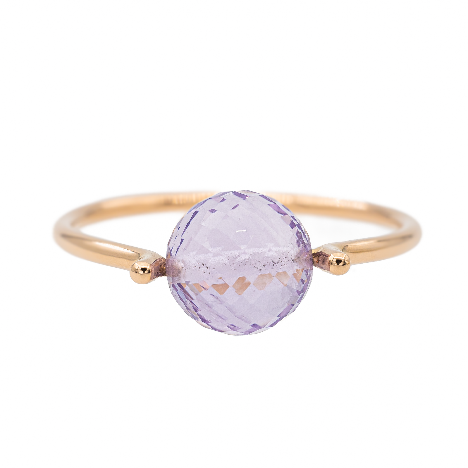 Bague or rose amethyste sale